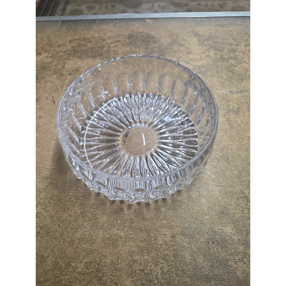 Gorham Crystal Glass Bowl Althea Cut Lead Crystal Clear Germany Vintage 8" Inch